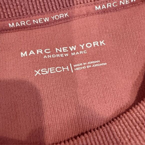 Marc New York Cozy Ribbed Crew Neck sweatshirt Rose Pink Size XS - Picture 5 of 10